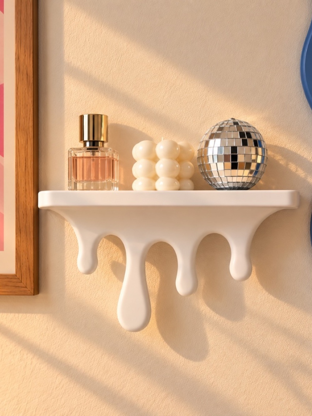🤍 White Drip Wall Shelf | 3D Printed Statement Decor | Original Design